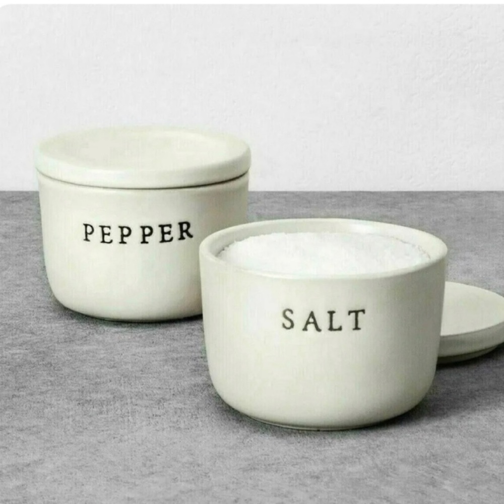 Hearth and hand salt and pepper crock set